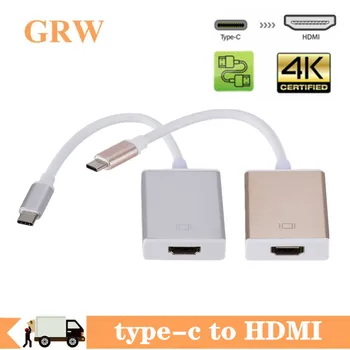 USB 3.1 HDMI USB C HDMI adaptör kablosu USB 3.1 HDMI Anahtarı Kablosu Dönüştürücü C Tipi Cihaz için Sıcak satış USB Tip C HDMI