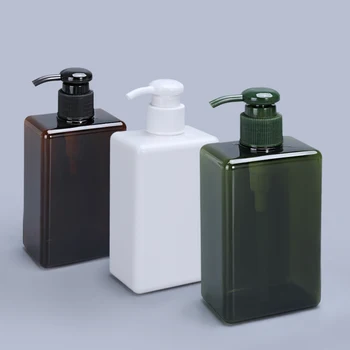 1 Adet 280ML Boş Doldurulabilir Şişe Kare Plastik Şişeler Duş Jeli Şampuan sıvı sabun dağıtıcısı Konteyner Sıcak Satış